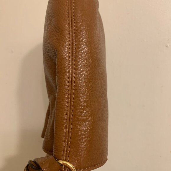 Michael Kors Brown Pheobe  Pebbled Leather Handbag Crossbody - Picture 3 of 16